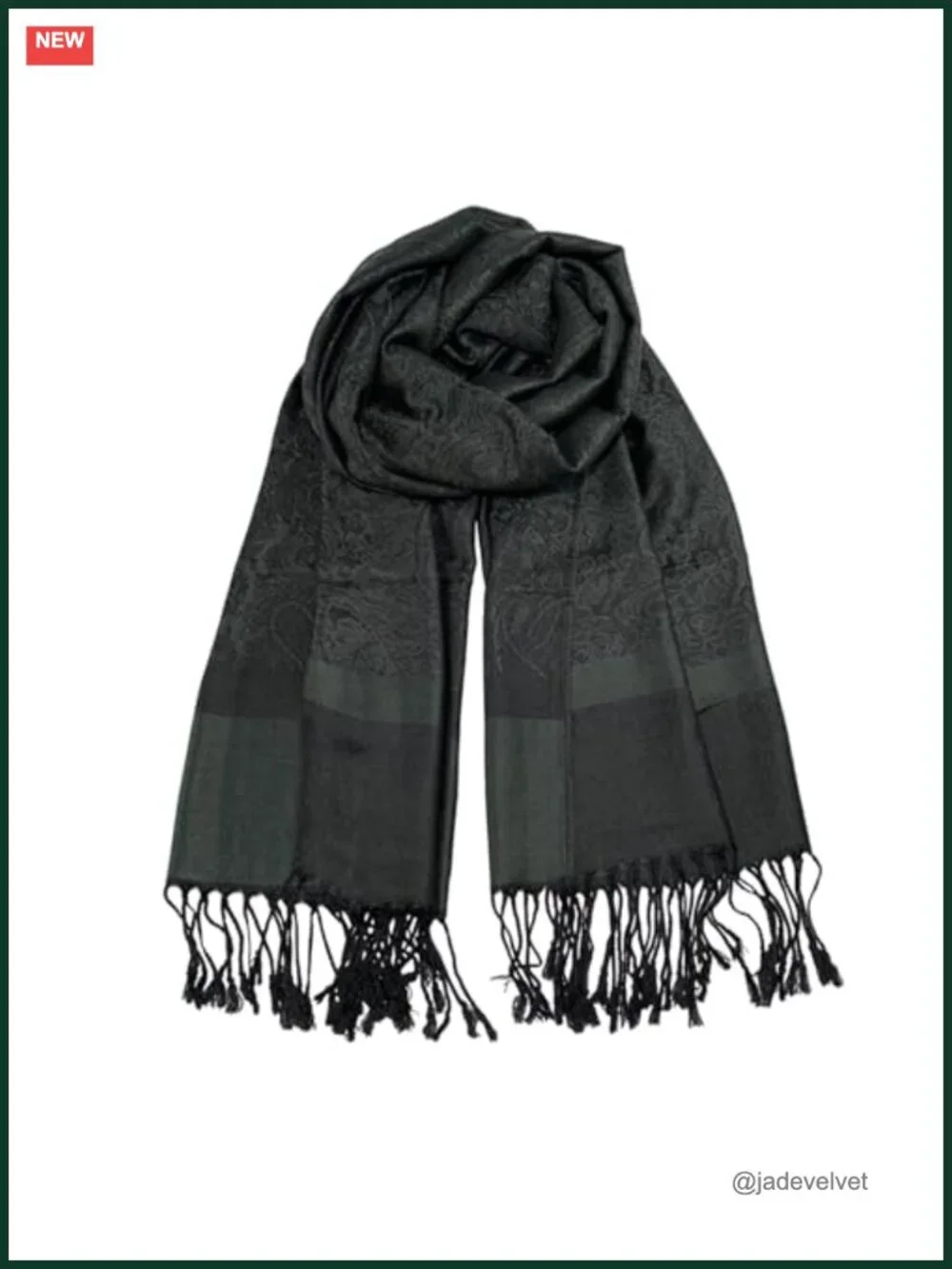 Pashmina Shawl Wrap Scarf Reversible Jacquard Fringe Wedding Accessory